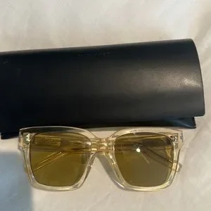 Saint Laurent clear yellow tint square sunglasses 54mm Saint Laurent | Accessories | Saint Laurent Clear Yellow  main image 2